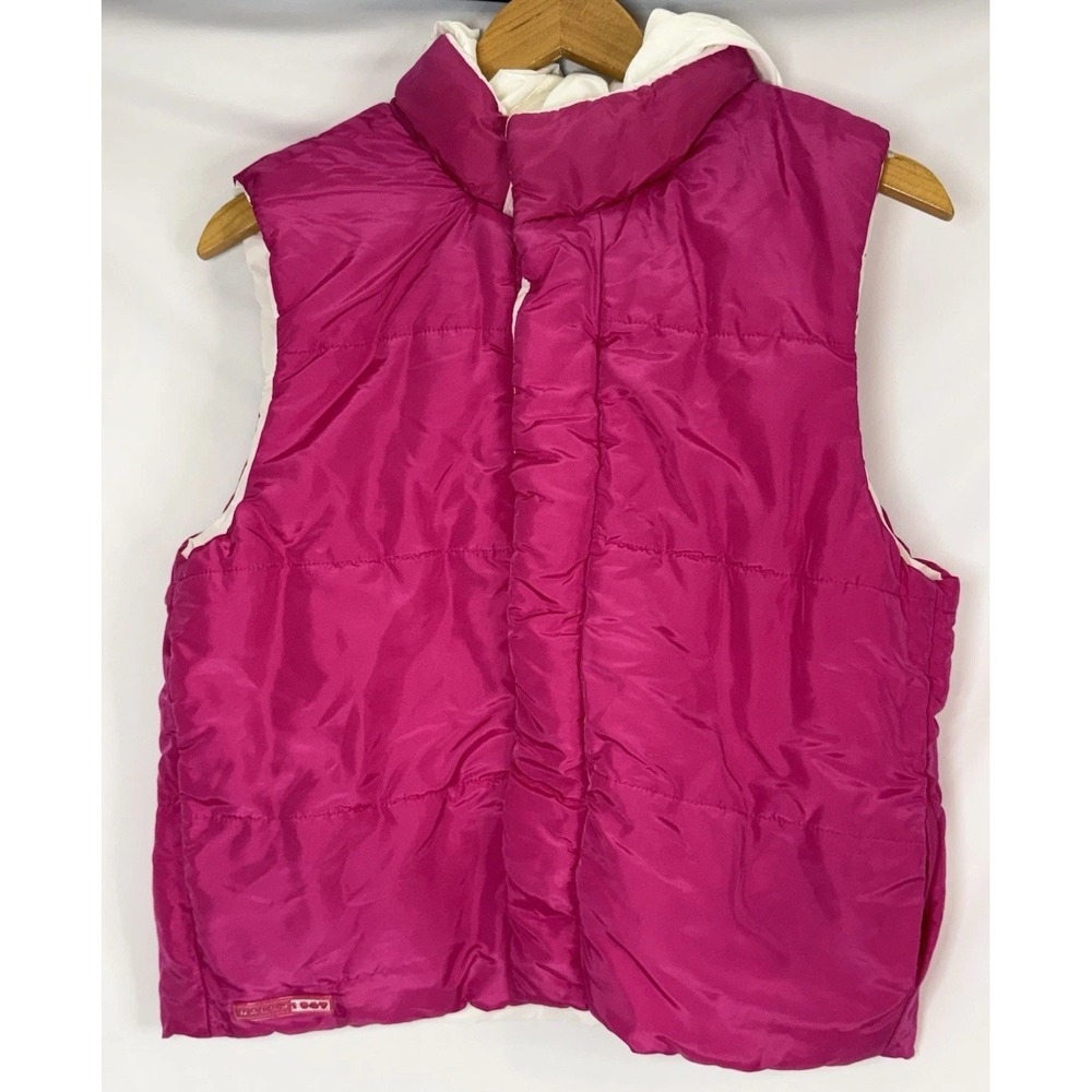Vintage Womens Ralph 1967 Ralph Lauren Pink White Puffer Reversible Ski Vest Med